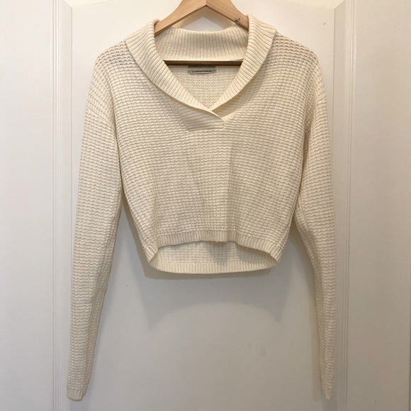 Urban Outfitters Sweaters - White Urban Outfitters Cropped Sweater